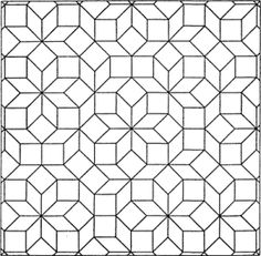 an old drawing of a square pattern