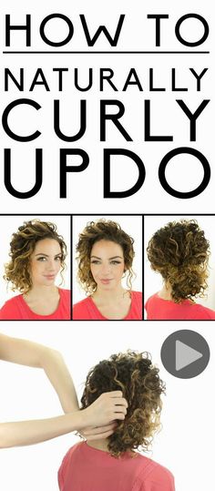 Everyday New Fashion : Styling tips and video tutorial for a naturally curly updo. #naturalcurls Naturally Curly Updo, Curly Hair Model, Curly Hair Problems, Curly Updo, Curly Girl Hairstyles, Hair Problems, Hair Bun, Curly Hair Tips, Natural Hairstyles