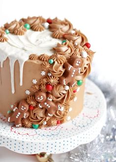 a decorated cake sitting on top of a white plate