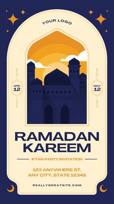 the raman kareem party flyer is shown