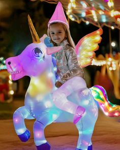 PRICES MAY VARY. NO WING. Size: Kids S=2-4T, Kids M=4~6Y, Kids L:7~9Y, Inflatable Unicorn Costume Deluxe Version of Inflatable Unicorn Costume. For: parks, zoos, outdoor activities, carnival, Easter, Christmas, New Years Eve, Halloween. Interesting stage performances and any party, wit shiny light,will successfully attract attention. Design:Kids Inflatable Costume with 100pcs LED light, perfect for day and night show. costume and light are waterproof. Materials :Riding Unicorn Costumes with 100% Inflatable Unicorn Costume, Unicorn Costumes, Inflatable Unicorn, Rex Costume, T Rex Costume, Inflatable Costumes, Unicorn Costume, M 4, Christmas Party