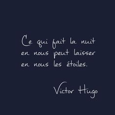 a black and white photo with the words victor hueo written in french on it