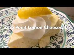 a piece of lemon cheesecake on a plate