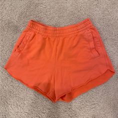 Brand New With No Tags, Never Worn! Burnt Orange Color Orange Bottoms With Built-in Shorts For Loungewear, Orange Short Bottoms For Loungewear, Orange Short Loungewear Bottoms, Orange Loungewear Bottoms With Built-in Shorts, Casual Bottoms With Built-in Shorts For Weekend, Beach Season Pajama Shorts With Pockets For Loungewear, Beach Season Loungewear Pajama Shorts With Pockets, Trendy Orange Shorts For Loungewear, Casual Bottoms With Pockets For Weekend