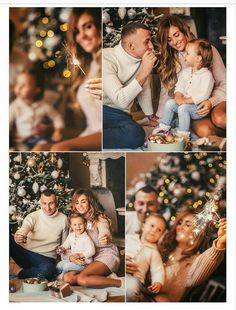 an instagram page with photos of family and christmas tree