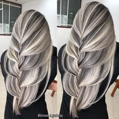 Red Hair Looks, Fall Blonde Hair, Truss Hair, Grey Hair Styles For Women, Long Gray Hair, Hair Color Highlights