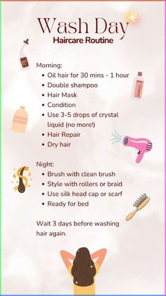 Hair Care Weekly Routine, Weekly Hair Routine, Weekly Hair Care Routine, Hair Care Journal, Embrace Natural Hair, Healthy Hair Routine, Easy Care Hairstyles, Best Hair Care Products, Long Hair Tips