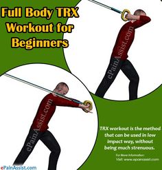 the full body trx workout for beginners is shown in three different stages, including exercises