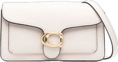 Chic White Shoulder Bag With Logo Hardware, Chic White Bag With Gold-tone Logo Plaque, White Crossbody Shoulder Bag With Logo Hardware, White Rectangular Bag With Logo Plaque, Elegant White Shoulder Bag With Logo Hardware, Designer White Shoulder Bag With Gold-tone Logo, Gold Crossbody Shoulder Bag With Logo, Gold Crossbody Shoulder Bag With Logo Plaque, Designer White Bags With Gold-tone Logo