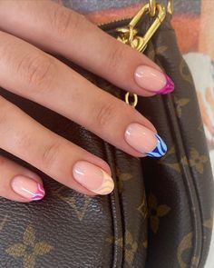 Minimal Nails, Funky Nails, Short Acrylic Nails, Nail Arts, Best Acrylic Nails