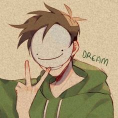 a drawing of a person making the peace sign with their hand and saying, dream