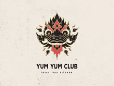 the logo for yum yum club, which has been designed by japanese designers