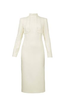 Autumn-Winter 2021-22.Milky white turtleneck midi dress. Puffy chest is decorated with exserted stitches and is buttoned. The dress has shoulder pads and is fastened with a zipper.Material - 50% cotton, 50% polyester. Lining - Silk substitute (100% polyester).Care - Dry cleanThe model is wearing size S. Measurements:XS - Bust(cm):80-82; Waist(cm):63-64; Hips(cm):87-89.S - Bust(cm):83-84; Waist(cm):65-66; Hips(cm):90-92.M - Bust(cm):88-90; Waist(cm):68-70; Hips(cm):94-96.L - Bust(cm):92-94; Waist Turtleneck Midi Dress, White Turtleneck, Contemporary Luxury, Milky White, Shop Window, Runway Models, Xl Dress, Dresses Xs, Shoulder Pads