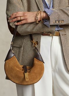 Handbag Styles, Ralph Lauren Purses, Armpit Bag, Ralph Lauren Bags, Luxury Bag, Mini Shoulder Bag, Brass Hardware, Sling Bag, Luxury Handbags