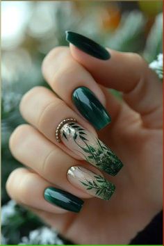 #fallnails #autumnnails #nailart #naildesigns #nailinspiration #nailsofinstagram #nailsoftheday #nailswag #nailgoals #nailtrends #nailfashion #nailaddict #naillove #nailstagram #nailspiration #nailsonfleek #nailstyle #nailpolish #nailobsessed #nailcommunity #nailjunkie #nailenvy #nailgamestrong #nailsonpoint #nailsofig #nailsoftheweek #nailsofthefall #nailsofautumn #nailsofseason #nailsoftheholidays #nailsofthedayfall September Wedding Nails, Green Nails Homecoming, Purple And Green Nail Ideas, Fall Nails With Green, Green Forest Nails, Purple And Green Nails, Green Nail Ideas, Sassy Nails, Fall Nail Art Designs