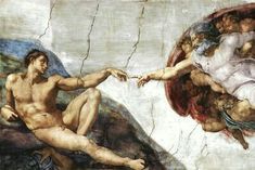 the creation of adam and eve painted by raphael del pio