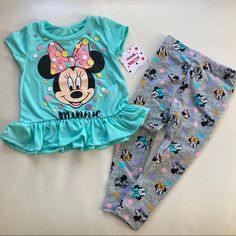 New 2 Pieces Girl Sizes Are New Without Tag (Head Piece Included Girl Sizes) Playful Blue Leggings, Spiderman Pajamas, Little Mermaid Outfit, Mickey Mouse Costume, Winnie The Pooh Honey, Disney Baby Clothes, Minnie Mouse Outfits, Baby Mickey Mouse, Teddy Bear Clothes