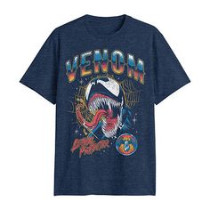 Your favorite funny anti-hero, Venom takes over the front of this men's big and tall graphic short-sleeve t-shirt made from soft cotton-jersey. Wear this crew neck tee with everything from jeans, shorts, or joggers.Character: VenomClosure Type: Pullover HeadFit: Regular FitNeckline: Crew NeckSleeve Length: Short SleeveFiber Content: 60% Cotton, 40% PolyesterFabric Description: JerseyCare: Machine Wash, Tumble DryMaterial: JerseyCountry of Origin: Imported Anti Hero, Tops Graphic, Men's Graphic T Shirt, Large Shirts, Mens Crew Neck, Mens Big And Tall, Big & Tall, Big And Tall, Crew Neck Tee