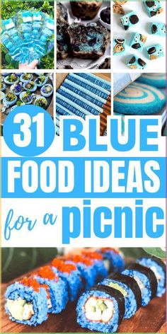 blue food ideas for a picnic