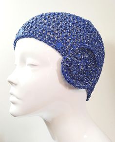 Inspired by the hat worn by ABBA's Agnetha in their Eurovision winning performance of Waterloo. You can dance, jive and have the time of your life in this crochet blue and silver beanie with blue sequins. Hand crafted with high quality mercerised cotton yarn, this bright blue beanie has been finished with a silver glitter thread with mini blue sequins running throughout the design.  Blue star sequins finish the look around the bottom edge of the hat. It also features a circular motif on the side Abba Style, Star Sequins, Style Beanie, Mercerized Cotton Yarn, Blue Beanie, Blue Skulls, Blue Hat, Dancing Queen, Skull Cap Beanie