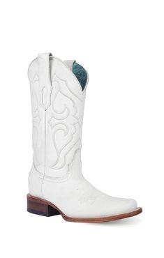 PRICES MAY VARY. SHAFT WIDTH: 13" SHAFT HEIGH: 12" CONSTRUCTION: EMBROIDERY Womens Corral Boots: Ladies Corral Western Cowboy Boots. Howdy, Cowgirl! The women’s 12” pull on leather western boots from Corral have embroidery, square toe, cowboy heel, 1 ½” heel, leather outsole and Goodyear welt. Z5183 White Vaquera Boots, Wedding Cowgirl Boots For Bride, Bride Cowboy Boots, Axo Sorority, White Wedding Boots, Vaquera Boots, Cowgirl Fits, White Heel Boots, Cowgirl Boots Wedding