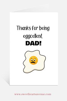 Printable Happy Father's Card: Eggcellent Dad: Download for Free Dad Joke Father’s Day Cards, Dad Card Ideas Father's Day, Fatherday Cards Easy, Happy Father’s Day Card Drawings, Happy Fathers Day Cards Funny, Fathers Day Card Ideas Diy Easy, Cute Father’s Day Cards, Card Ideas For Father's Day