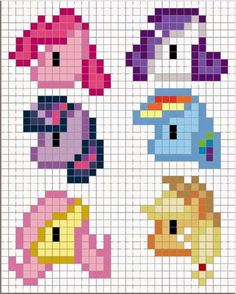 cross stitch pattern with different colors and designs on the same piece, each featuring an individual's own character