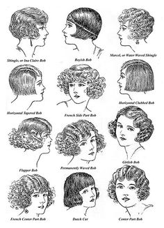 20s Hair, 1920s Makeup, Bobbed Hair, 1920s Hair, Istoria Artei, Patron Vintage, Hair Styles For Women, Retro Hairstyles