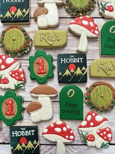 some cookies are decorated to look like the hobbit characters