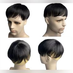 Toupee Wigs For Man Prosthetic Hair Male 100% Human Hair Do To Hygiene Purposes Wigs Are Not Returnable Hair Male, Hair Color Black, Human Hair Color, Hair Do, Men's Grooming, 100 Human Hair, Human Hair, Beauty Book, Wigs