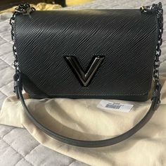 New Louis Vuitton Twist Mm Etain Leather. Grey. Stickers Intact No Scratches. Never Used, Includes Dust Bag And Box. Grey Stickers, Louis Vuitton Mm, Louis Vuitton Twist, Louis Vuitton Bags, Louis Vuitton Bag, Dust Bag, Bag Lady, Twist, Louis Vuitton