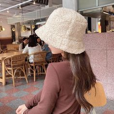 Teddy Bucket Hat Lamb Plush, Bucket Hat Outfit, Winter Bucket Hat, Bucket Hat Women, Trendy Hat, Color Caramelo, Casual Cap, Cap Fashion, Hat Women