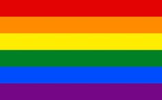 the rainbow flag is shown in full color