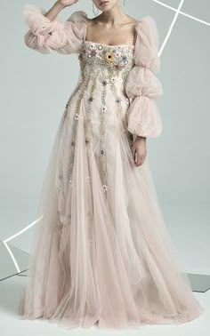 Look Gatsby, Mode Editorials, Rachel Gilbert, Mode Boho, Fantasy Gowns, Fairytale Dress, فستان سهرة, Fantasy Dress, Gowns With Sleeves