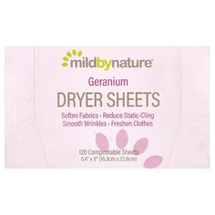 mildby nature geranium dryer sheets