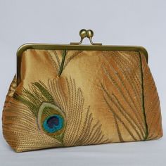 Peacock Purse, Embroidered Peacock, Showers Ideas, Mint Bridesmaid, Rose Clutch, Bridesmaid Clutch, Gold Peacock