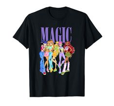 PRICES MAY VARY. Officially Licensed Winx Club Apparel for Women - Men - Boys - Girls - Toddler; Winx T-Shirts; Fairy T-Shirts; Magic; Friendship; Magical Girl; Fantasy; Anime; Girl Power; School; Bloom; Stella; Musa; Flora; Tecna; Aisha; 23WINX00084A-001 Lightweight, Classic fit, Double-needle sleeve and bottom hem Power School, Bloom Stella, Girls Toddler, Winx Club, Men Boys, Club Outfits, Magical Girl, Girl Power, Branded T Shirts