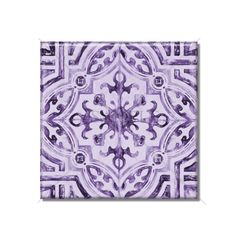 a purple and white tile pattern with an intricate design in the center, on a white background