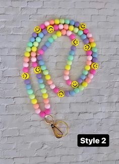 Custom Retro Rainbow Smiley Lanyards - Etsy Finland Fun Multicolor Lanyards As Gifts, Multicolor Badge Holders With Keychain As Gift, Multicolor Badge Holder With Keychain As Gift, Multicolor Badge Holder With Keychain For Gifts, Multicolor Lanyard With Keychain For Everyday Use, Fun Multicolor Lanyards For Gifts, Multicolor Lanyards With Key Leash As Gift, Fun Adjustable Lanyards For Personal Use, Multicolor Fun Keychains For School