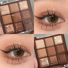 Mocha Chocolate Eyeshadow Palette Chocolate Eyeshadow, Make Up Designs, Elegantes Makeup, Cute Eye Makeup, Glitter Eyeshadow Palette, Korean Eye Makeup, Ethereal Makeup, Pinterest Makeup, Fancy Makeup