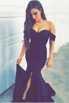 Bridelily New Arrival Off the Shoulder Mermaid Evening Dress Sexy Long Split 2019 Party Dresses - Prom Dresses Fitted Off-shoulder Mermaid Dress With Sweep Train, Off-shoulder Stretch Evening Dress For Prom, Stretch Off-shoulder Evening Dress For Prom, Off-shoulder Fitted Mermaid Dress For Prom, Fitted Off-shoulder Mermaid Dress For Banquet, Navy Blue Prom Dresses Mermaid, Prom Dress Navy Blue, Prom Dress Navy, Navy Blue Prom Dress