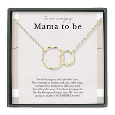 Expecting Baby Gifts, Gifts For First Time Moms, Pregnant Mom Gifts, Expecting Mother Gifts, Double Circle Necklace, Fun Baby Announcement, Boyfriends Mom Gifts, Bff Birthday Gift, First Time Mom