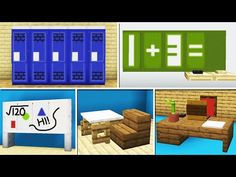 four different types of furniture in minecraft