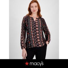 in stock Bold Prints, Shirts Tops, Blouses For Women, Pick Up, In Store, Womens Shirts, Buy Online, Long Sleeve Blouse, Womens Tops