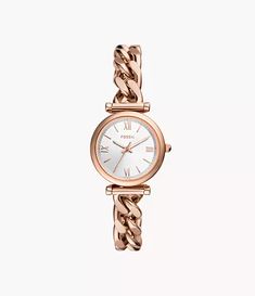 Three Hands, Steel Watch, Stainless Steel Watch, Fossil, Latest Fashion, Wallets, Gold Tones, Rose Gold, Stainless Steel