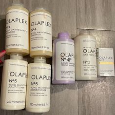 Olaplex Set 7 Pieces All New. No 3 Mask 8.5 Fl Oz Large Limited Edition Bottle No7 Bonding Oil-1 1.0 Fl Oz New No4 Bond Shampoo- 2 Bottles 8.5 Fl Oz New No4 Blonde Enhancer Toning Shampoo- 1 Bottle 8.5 Fl Oz New No5 Conditioner- 8.5 Fl Oz New 2 Bottles All New From Sephora Olaplex Set, Bonding Oil, Toning Shampoo, Cream White, Sephora, New Color, Limited Edition, Conditioner, Blonde