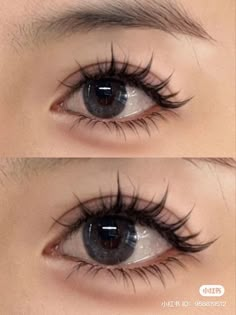 Pretty Eyelash Extensions, Doll Lashes Extensions, Korean Eye Lash, Volume Eyelashes, Cute Lashes, Make Up Natural