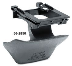 an image of a car seat holder for the park brake releaseer on a white background