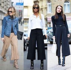 Cullote Pants Outfits Casual, Outfit Pantalon Culotte, Cullotes Outfit Winter, Pantalon Culotte Outfits, Culottes Outfit Winter, Cropped Pants Outfit, Looks Street Style, Office Outfits