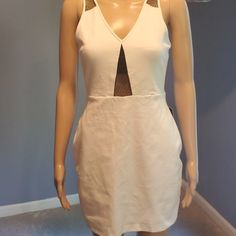 Brand New! All Tags Attached Body: 65% Nylon, 30% Rayon, 5% Spandex Yoke And Trim: 100% Nylon Super Soft And Stretchy. Elastic High Waist. Lined Skirt And Faux Bra Mesh Accents At Chest And Upper Back. Hook-And-Loop Closure At Back Collar. 2/3 Zip. Spring Mini Dress With Zipper For Night Out, Spring Zipper Closure Mini Dress For Date Night, Chic White Mini Dress With Zipper Closure, White Mini Dress With Side Zipper For Spring, White Spring Mini Dress With Side Zipper, Spring Mini Dress With Zipper For Date Night, White Spring Dress With Side Zipper, White Dress With Side Zipper For Spring, Spring Date Night Mini Dress With Zipper Closure